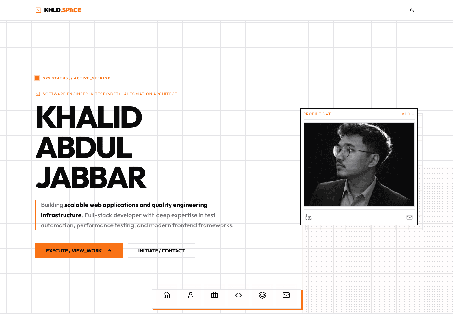 KHLD Space Portfolio Website portfolio thumbnail