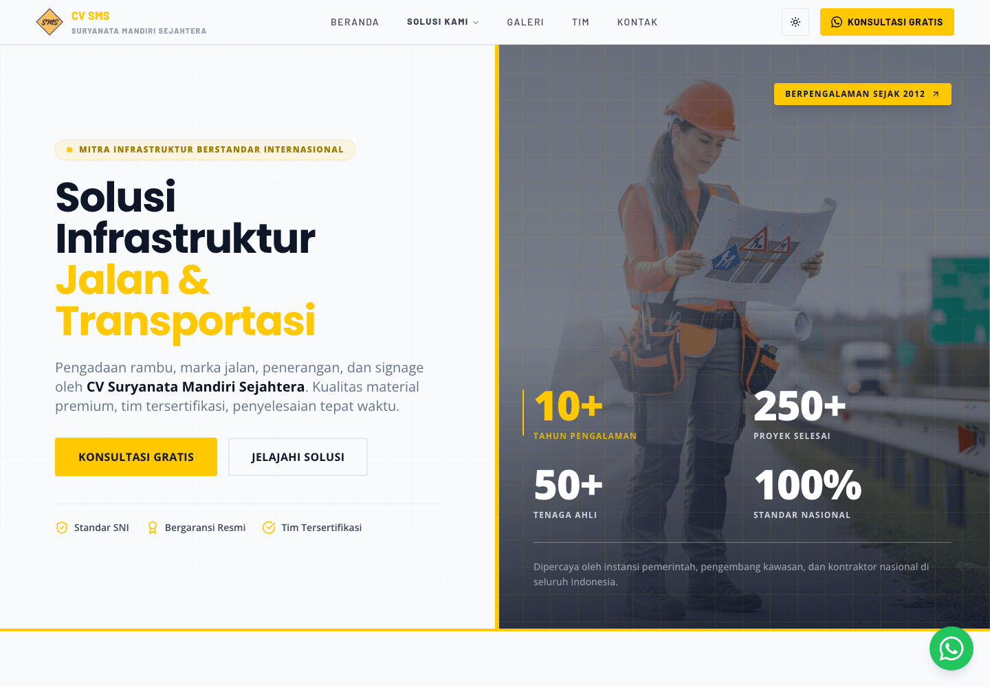 SMS Rambu Jalan Website portfolio thumbnail